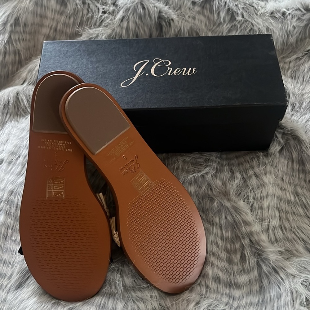 COPY - J.Crew New in Box Women’s Woven Raffia Fringe Strap Sandal Size 8 - Picture 3 of 6